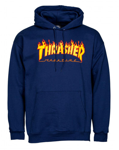 Thrasher Flame Logo Hoodie - Navy