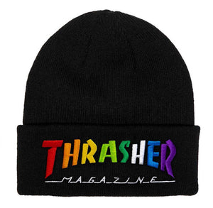 Thrasher Rainbow Mag Logo Beanie - Black