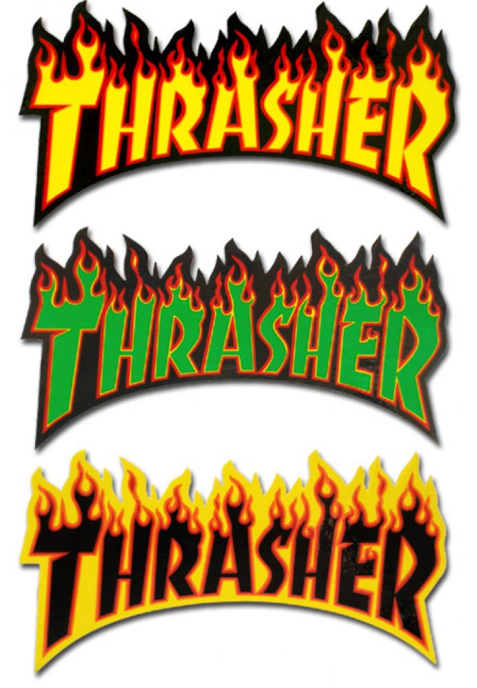 Thrasher Flame Logo Sticker - Various Colours