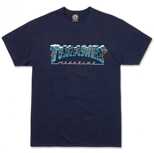 Thrasher Black Ice Tee - Navy