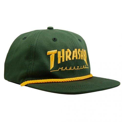 Thrasher Rope Snapback Cap - Green/Yellow