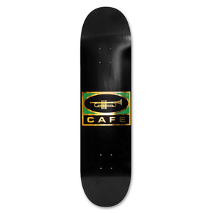 Skateboard Cafe Trumpet Logo Deck (Black/Gold) - 8.38"