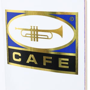 Skateboard Cafe Trumpet Logo Deck (White/Silver) - 8.125"