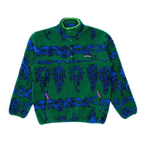 WKND Temple Fleece Jacket - Green/Blue