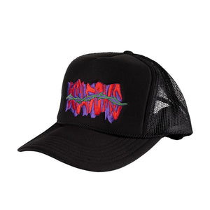 Welcome Thorns Embroidered Trucker Cap - Black