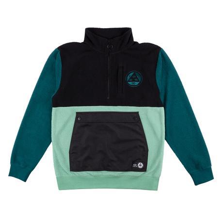 Welcome Talisman Half Zip Sherpa Fleece - Black/Atlantic/Sage
