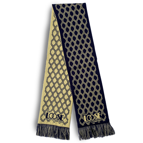Loose Chainlink Scarf - Beige/Navy