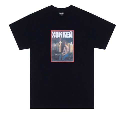 Hockey Nik Stain Tee - Black